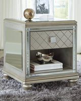 Chevanna Platinum End Table - Ella Furniture