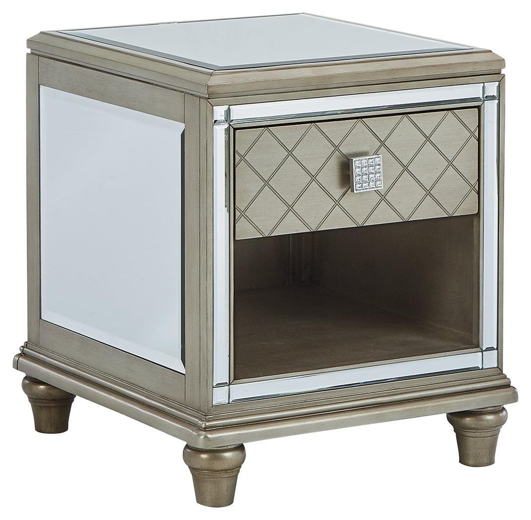 Chevanna Platinum End Table - Ella Furniture