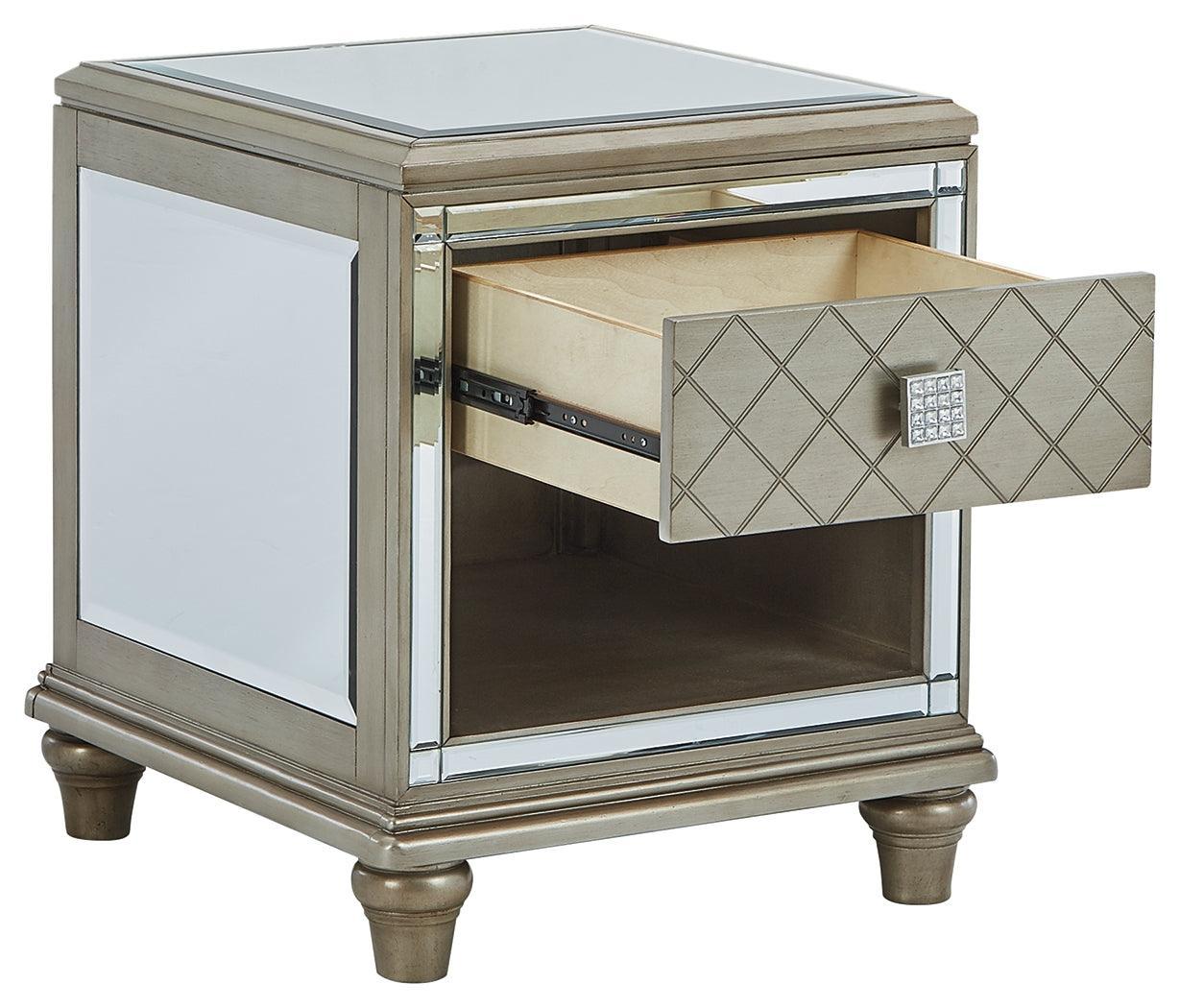 Chevanna Platinum End Table - Ella Furniture