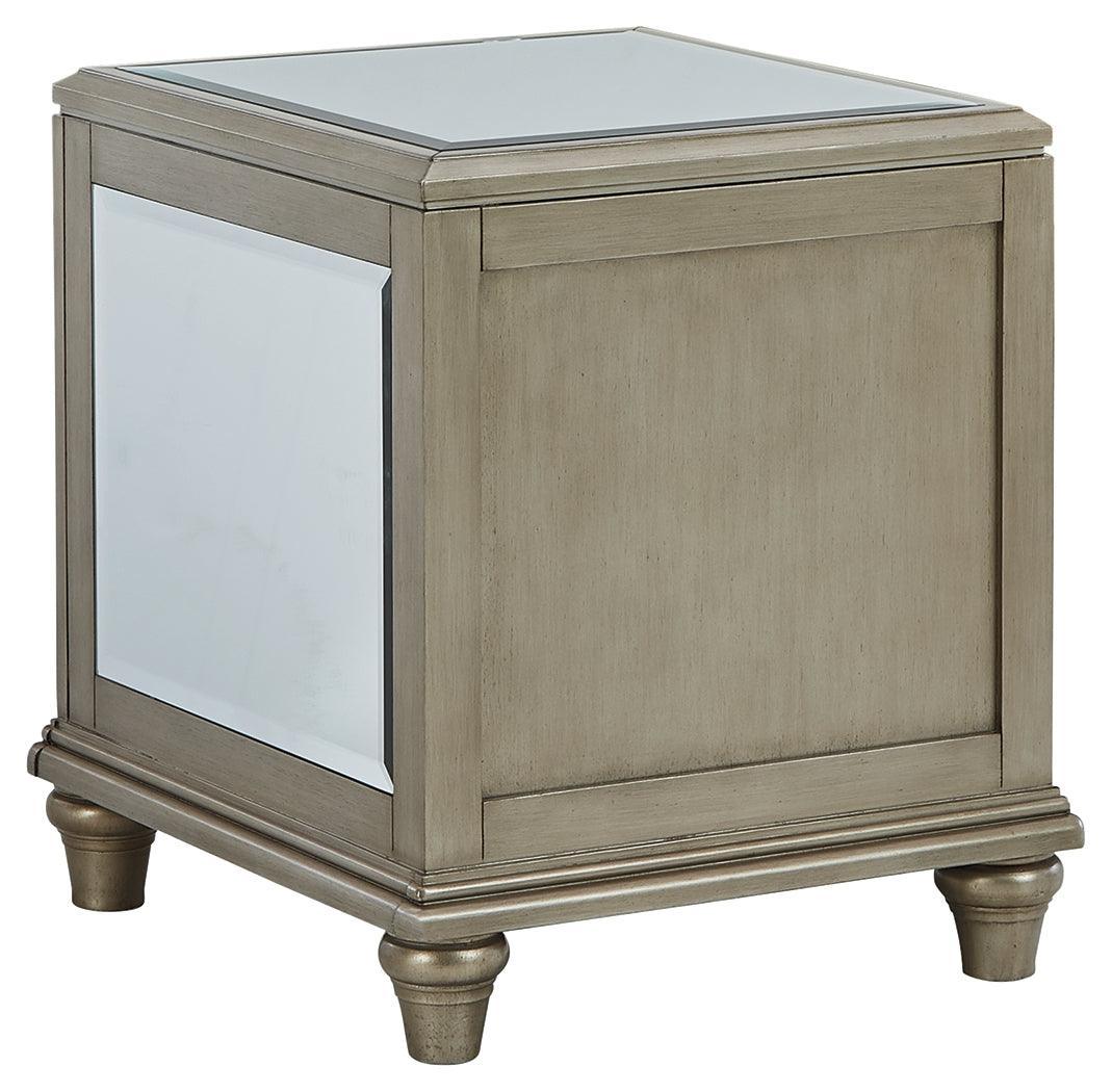 Chevanna Platinum End Table - Ella Furniture
