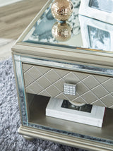 Chevanna Platinum End Table - Ella Furniture