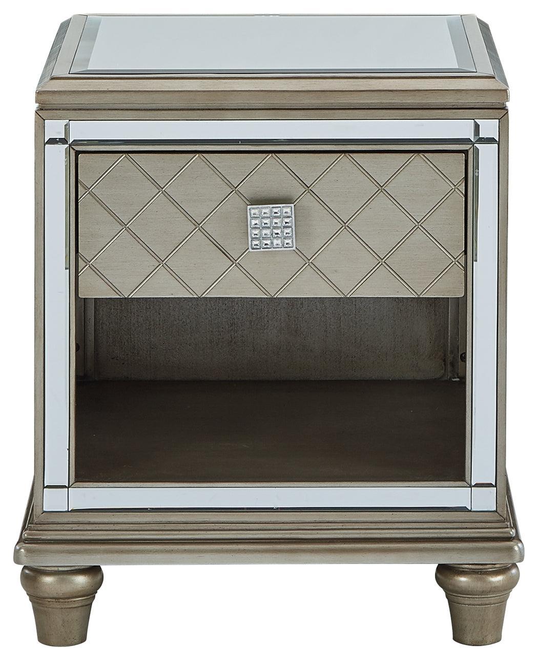 Chevanna Platinum End Table - Ella Furniture