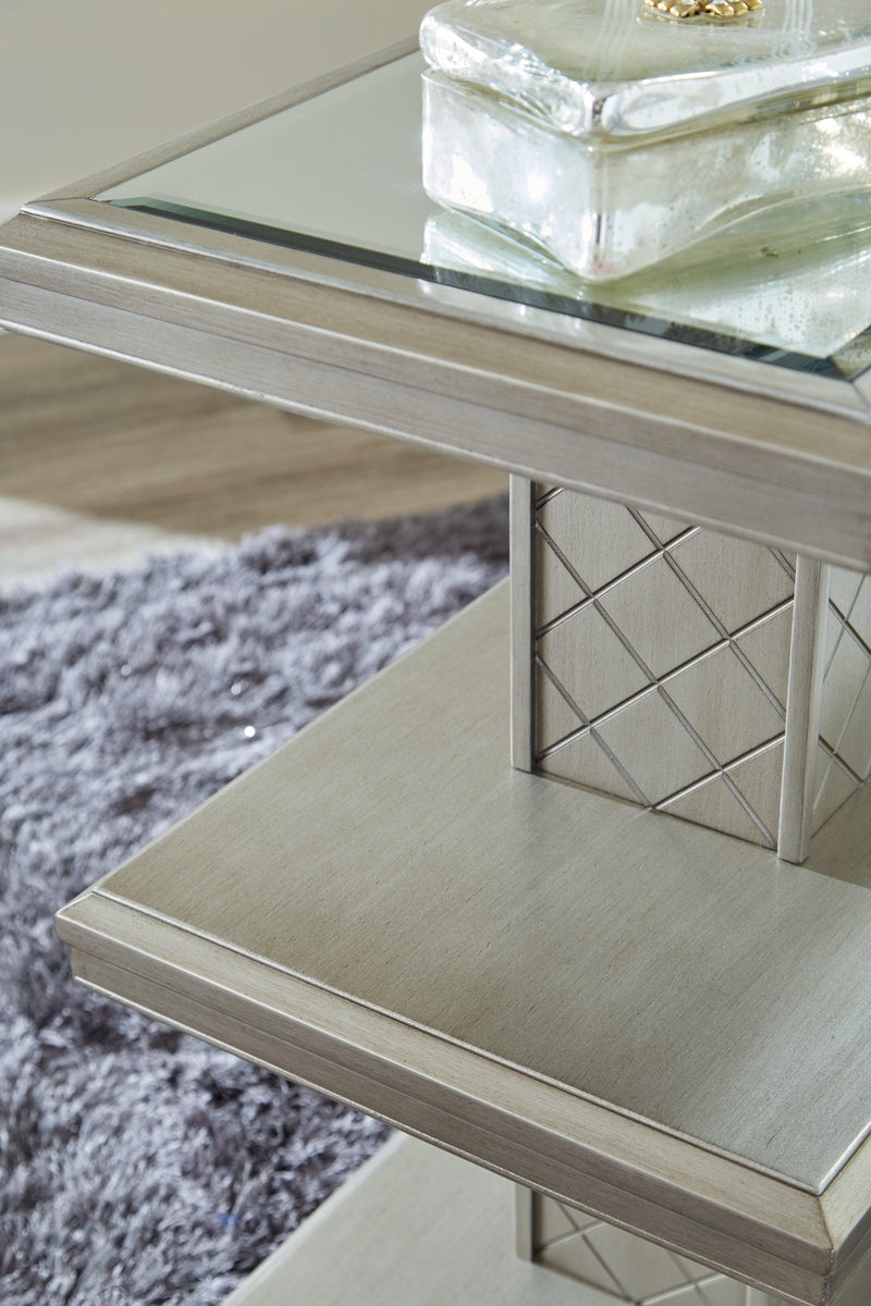 Chevanna Platinum Sofa Table - Ella Furniture