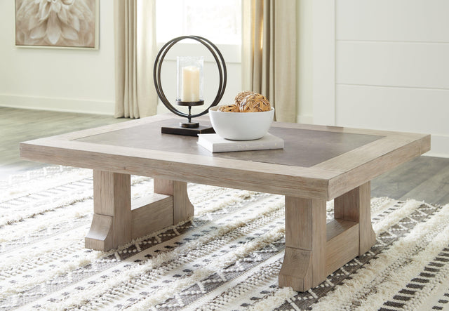 Hennington Light Brown Coffee Table - Ella Furniture