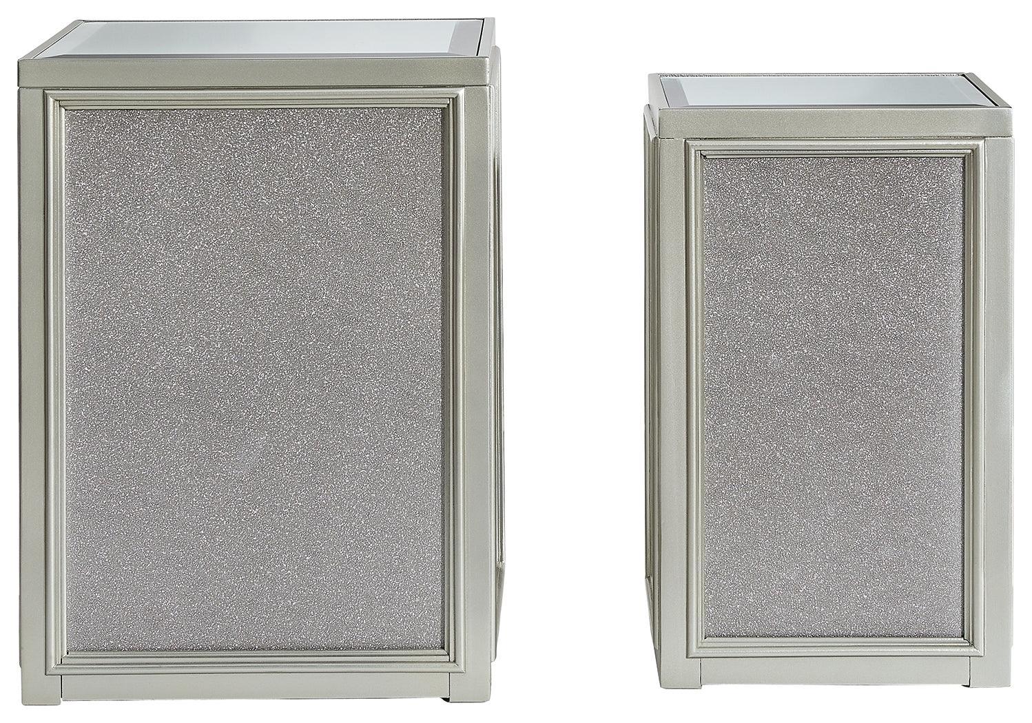 Traleena Silver Finish Nesting End Table (Set Of 2) - Ella Furniture