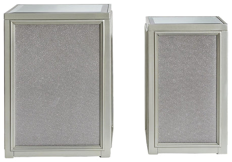 Traleena Silver Finish Nesting End Table (Set Of 2) - Ella Furniture