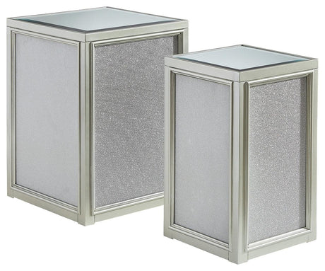 Traleena Silver Finish Nesting End Table (Set Of 2) - Ella Furniture