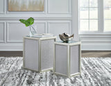 Traleena Silver Finish Nesting End Table (Set Of 2) - Ella Furniture