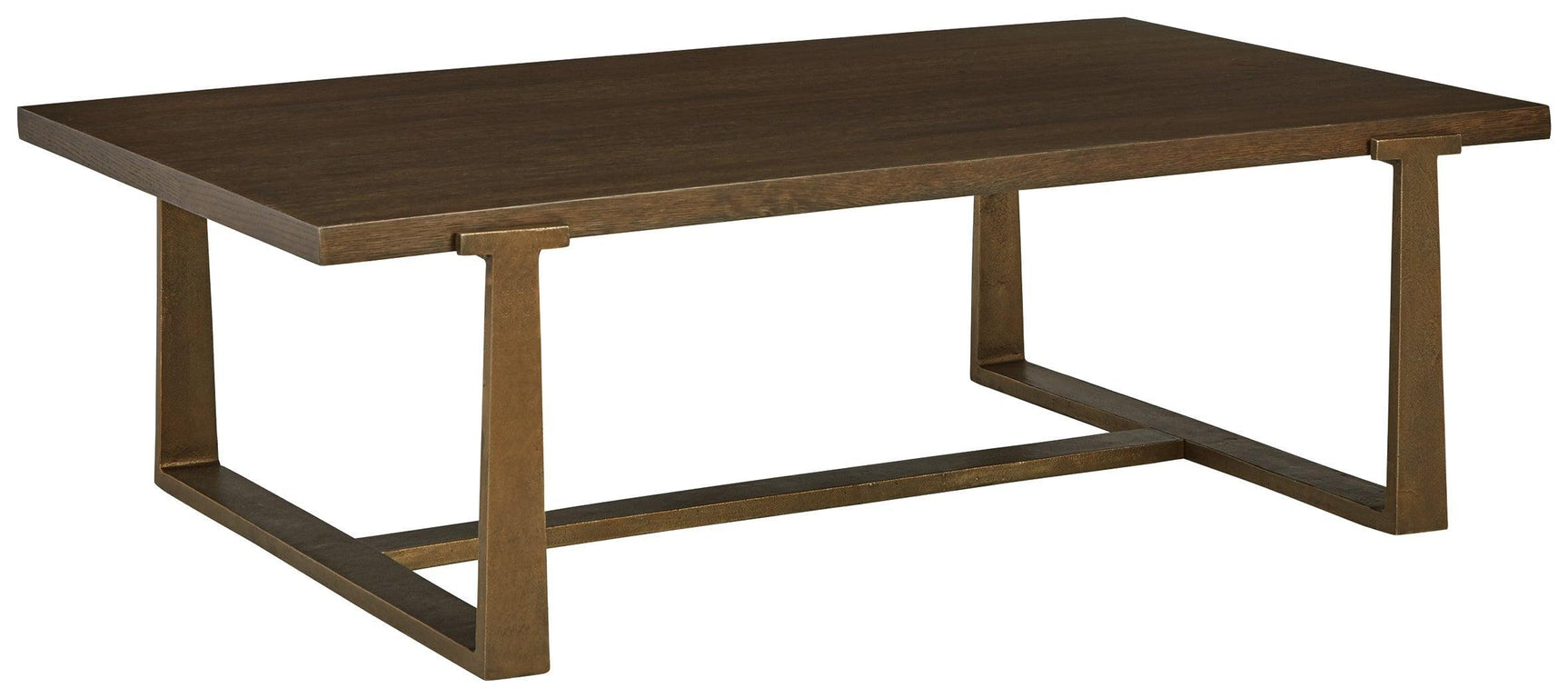 Balintmore Brown/gold Finish Coffee Table - Ella Furniture