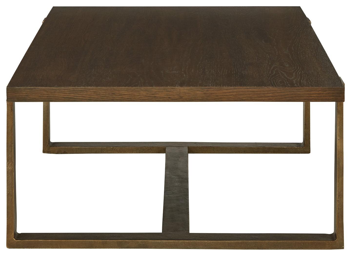 Balintmore Brown/gold Finish Coffee Table - Ella Furniture