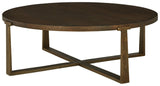 Balintmore Brown/gold Finish Coffee Table - Ella Furniture