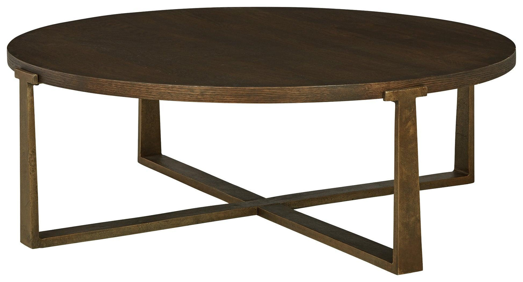 Balintmore Brown/gold Finish Coffee Table - Ella Furniture