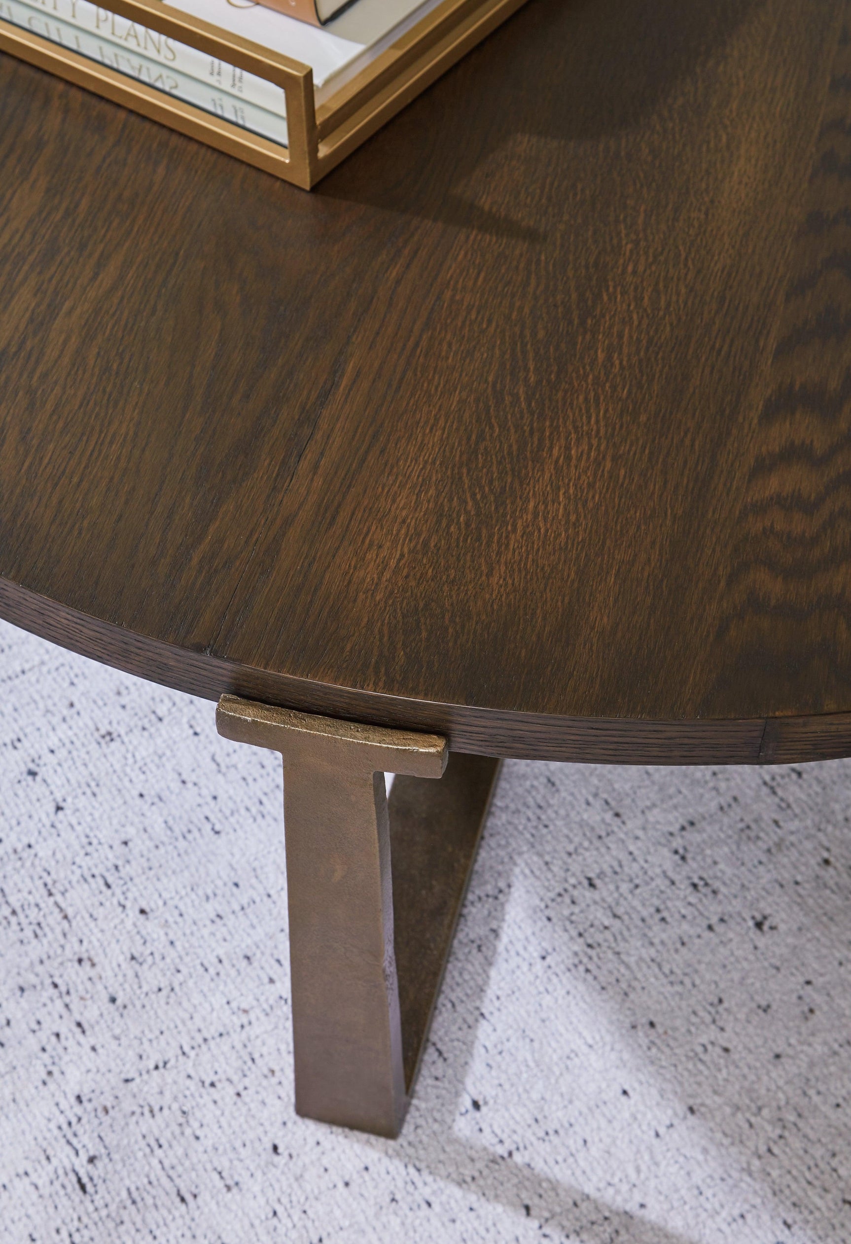Balintmore Brown/gold Finish Coffee Table - Ella Furniture