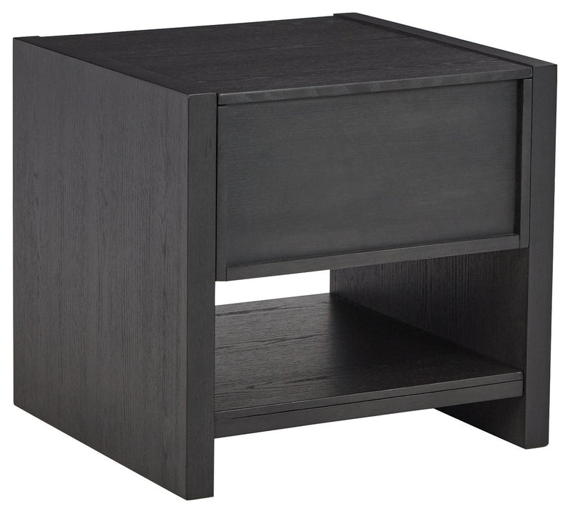 Foyland Black End Table - Ella Furniture