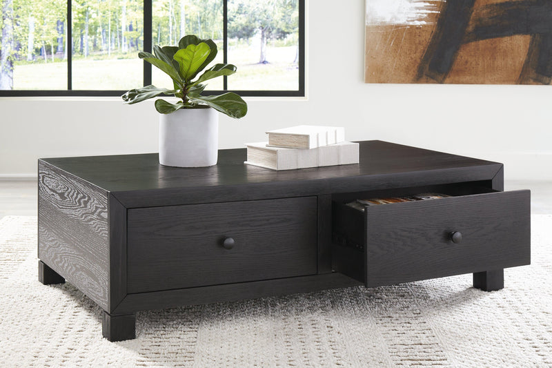 Foyland Black Coffee Table - Ella Furniture
