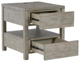 Krystanza Weathered Gray End Table - Ella Furniture