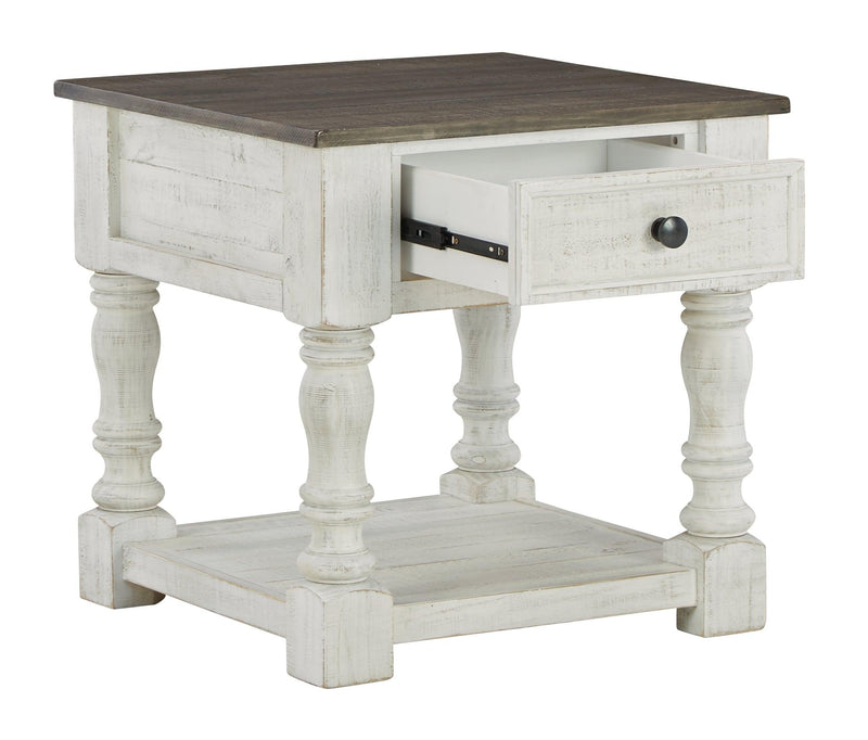 Havalance White/Gray End Table - Ella Furniture
