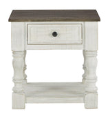 Havalance White/Gray End Table - Ella Furniture