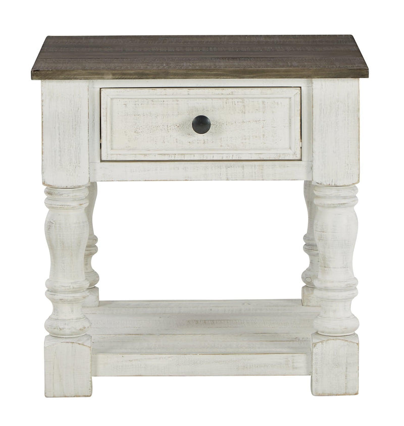 Havalance White/Gray End Table - Ella Furniture