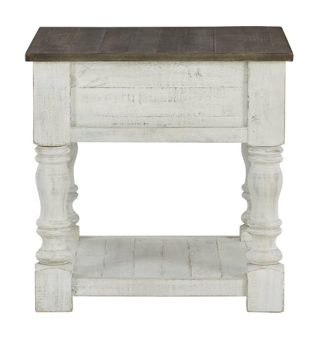 Havalance White/Gray End Table - Ella Furniture