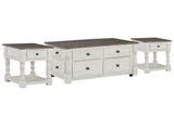 Havalance White/Gray Coffee Table With 2 End Tables - Ella Furniture