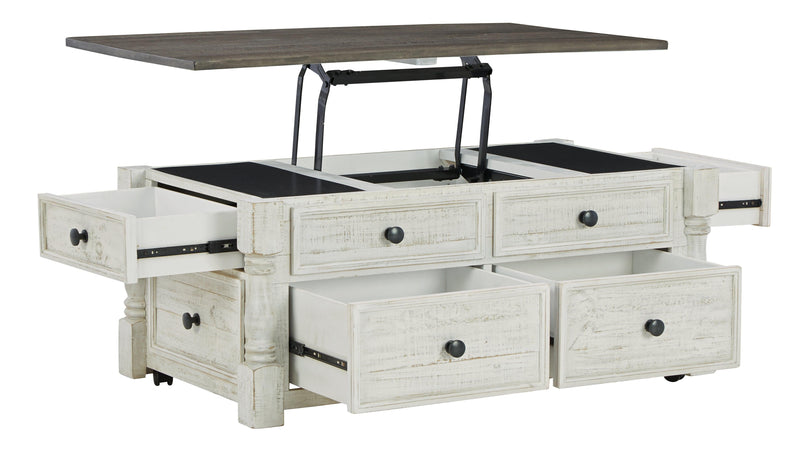 Havalance White/Gray Coffee Table With 2 End Tables - Ella Furniture