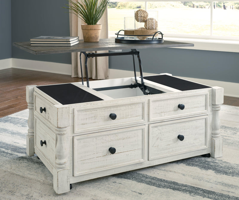 Havalance White/Gray Lift-top Coffee Table - Ella Furniture