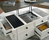 Havalance White/Gray Lift-top Coffee Table - Ella Furniture