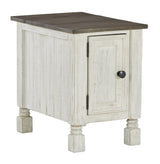 Havalance White/Gray Chairside End Table - Ella Furniture