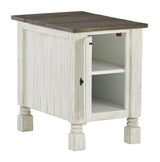 Havalance White/Gray Chairside End Table - Ella Furniture