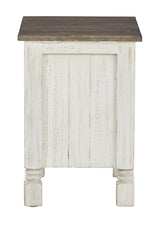 Havalance White/Gray Chairside End Table - Ella Furniture