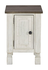 Havalance White/Gray Chairside End Table - Ella Furniture