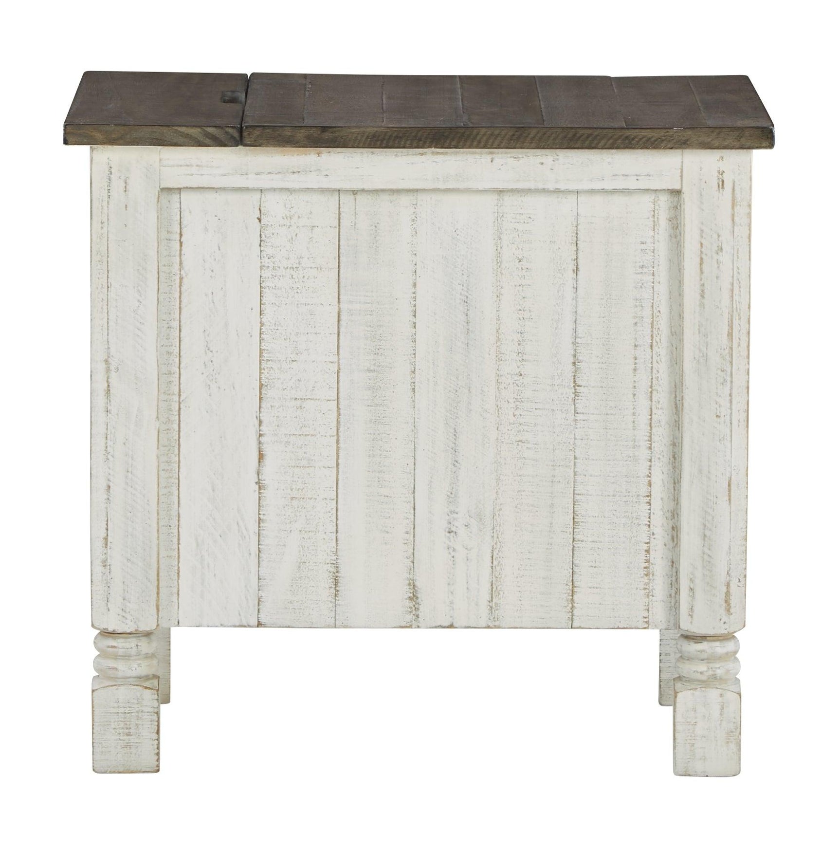 Havalance White/Gray Chairside End Table - Ella Furniture