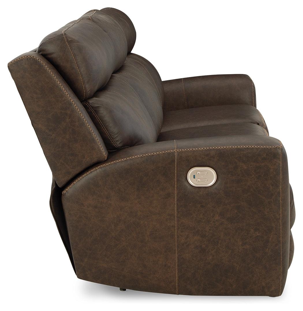 Roman Umber Power Reclining Sofa - Ella Furniture