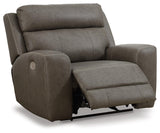 Roman Smoke Power Recliner - Ella Furniture