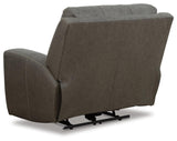 Roman Smoke Power Recliner - Ella Furniture