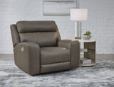 Roman Smoke Power Recliner - Ella Furniture