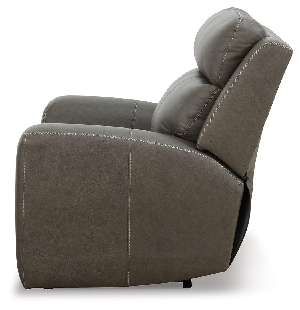 Roman Smoke Power Recliner - Ella Furniture