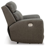 Roman Smoke Power Recliner - Ella Furniture