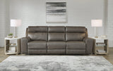 Roman Smoke Power Reclining Sofa - Ella Furniture