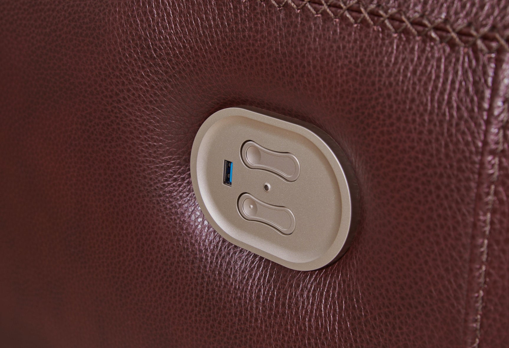 Alessandro Garnet Power Recliner - Ella Furniture