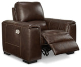 Alessandro Walnut Power Recliner - Ella Furniture