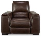 Alessandro Walnut Power Recliner - Ella Furniture