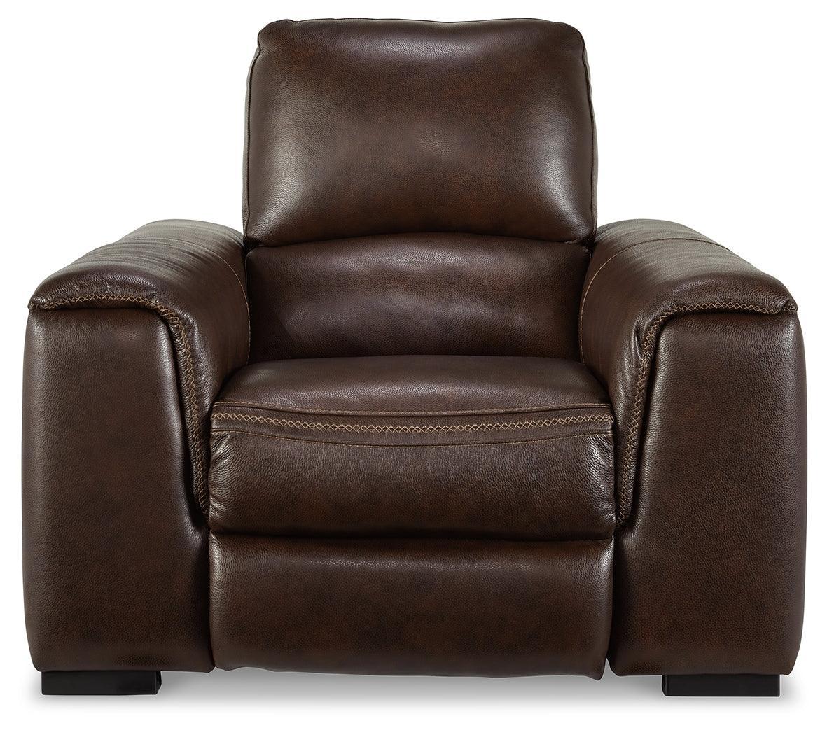Alessandro Walnut Power Recliner - Ella Furniture
