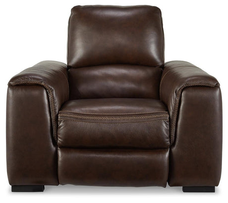 Alessandro Walnut Power Recliner - Ella Furniture