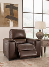 Alessandro Walnut Power Recliner - Ella Furniture
