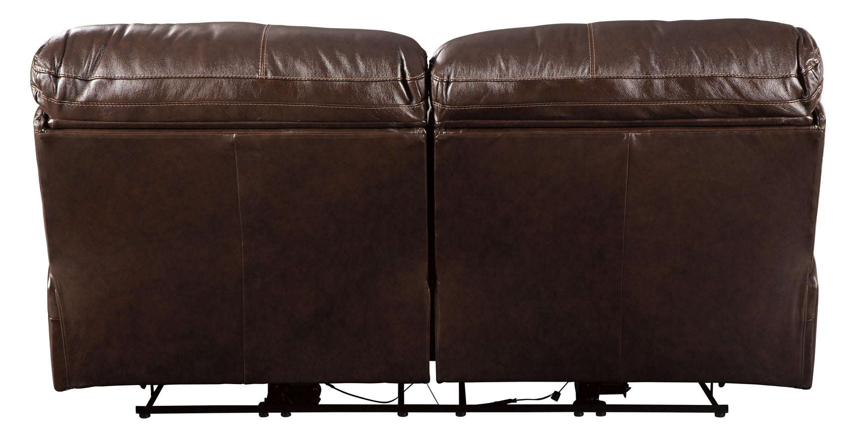 Hallstrung Chocolate Leather Power Reclining Sofa - Ella Furniture