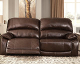 Hallstrung Chocolate Leather Power Reclining Sofa - Ella Furniture