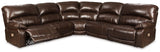 Hallstrung Chocolate 5-Piece Power Reclining Sectional - Ella Furniture