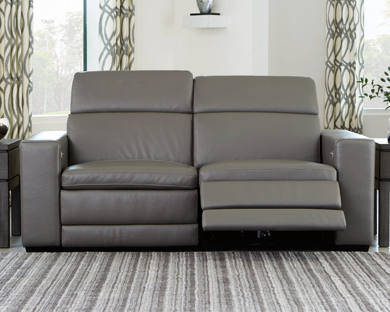 Texline Gray 3-Piece Power Reclining Sectional
